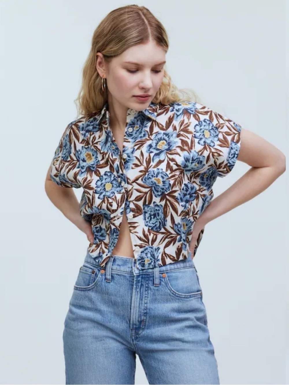 Madewell Crop Dolman Shirt